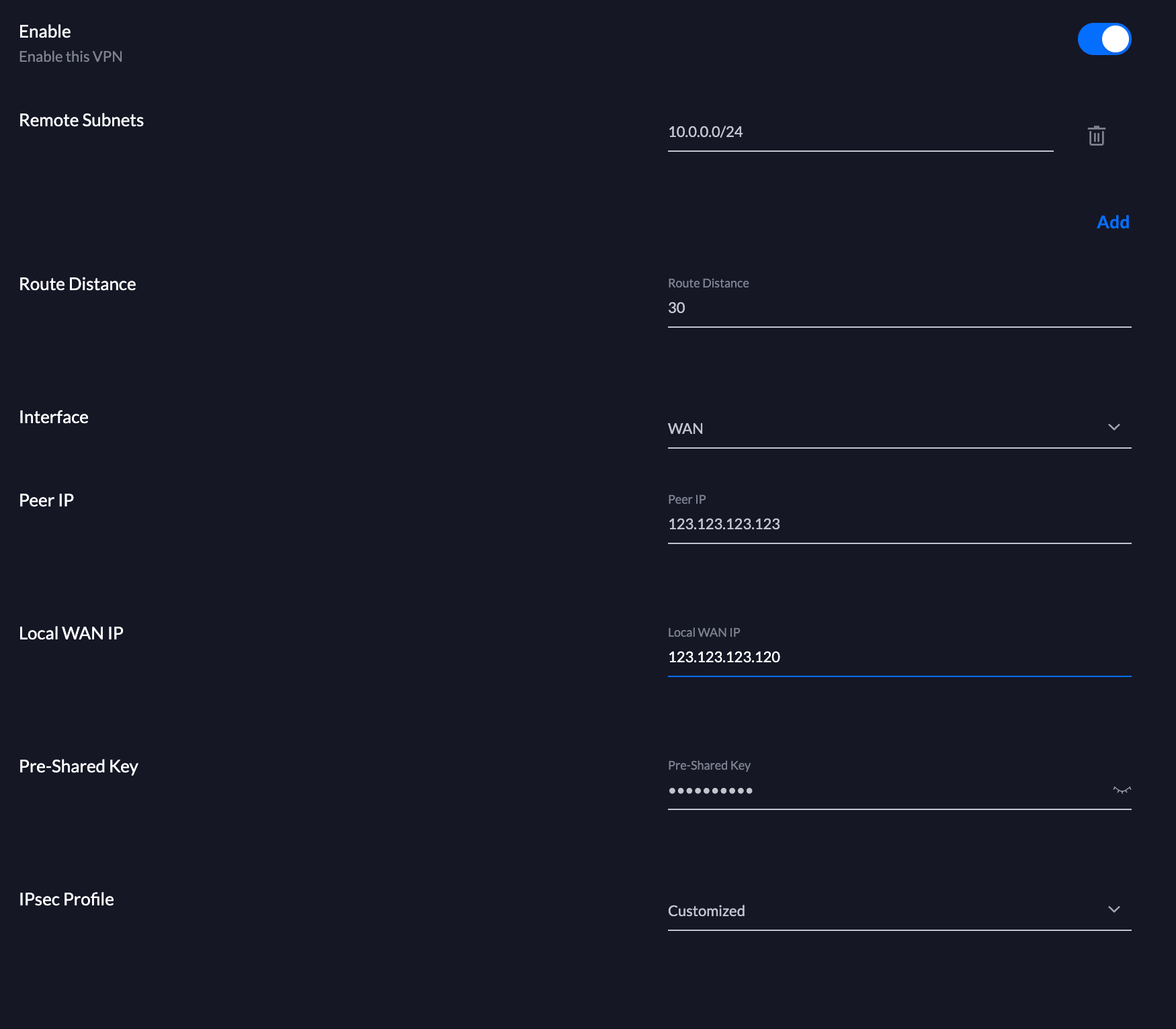 UDM config